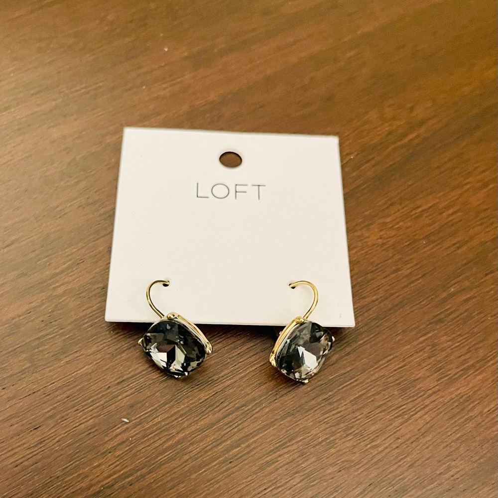 LOFT Shiny Gold and Gray Earrings